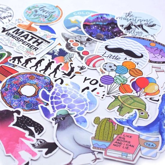 bol.com | Gevarieerde vsco girl stickers - 50 stickers - Aesthetic