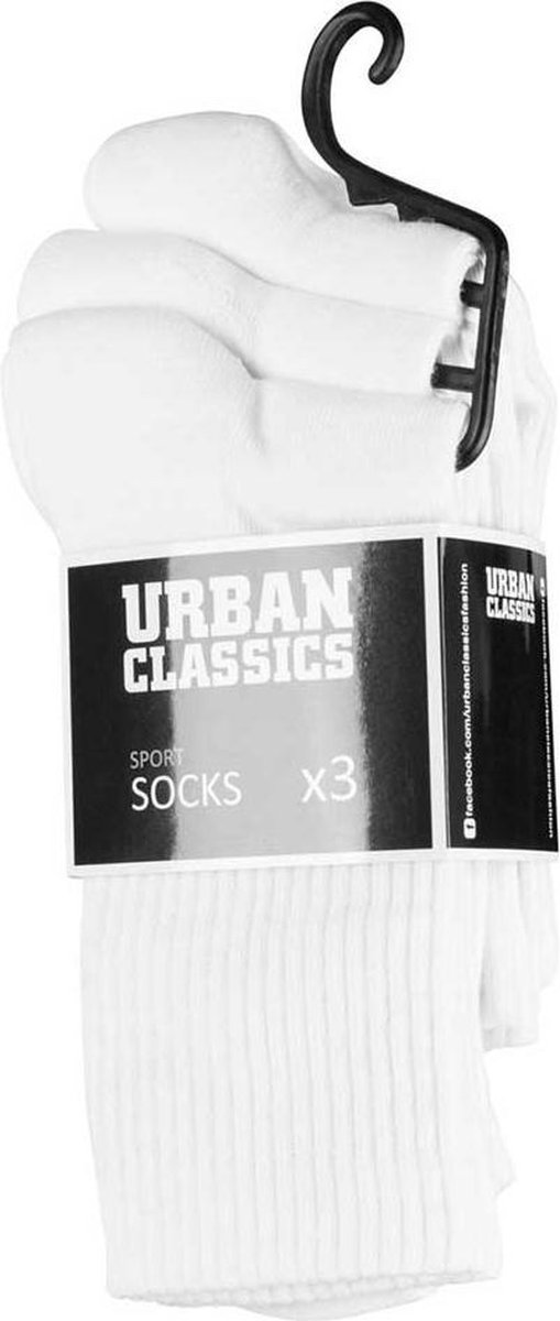 Urban Classics Sport 3-Pack Sokken 47/50 Wit