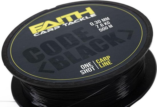 Faith Code Black One Shot - 500m - 0.30mm - 7.6kg - Nylon - Vislijn van Merkloos — afbeelding 4