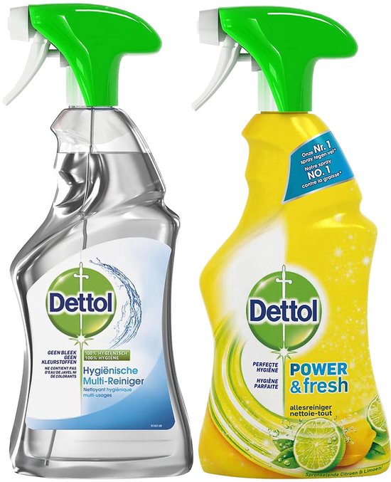 Dettol combipakket spray - Hygiënische Multi-reiniger + Power & Fresh  Citroen | bol.com