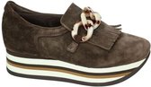 Softwaves -Dames -  bruin donker - ballerina's & mocassins - maat 40.5