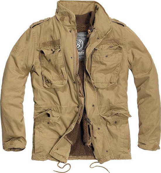 Heren - Mannen - Outdoor - Stevige Kwaliteit - Zware materialen - Outdoor - Urban - Streetwear - Tactical - Jas - Jacket M-65 Giant Jacket camel