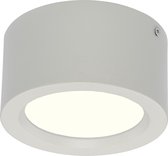 LED Downlight - Opbouw Rond Hoog 10W - Natuurlijk Wit 4200K - Mat Wit Aluminium - Ø140mm - BES LED