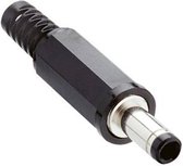 DC connector recht - 4,0 x 1,7 mm - soldeerbaar / zwart
