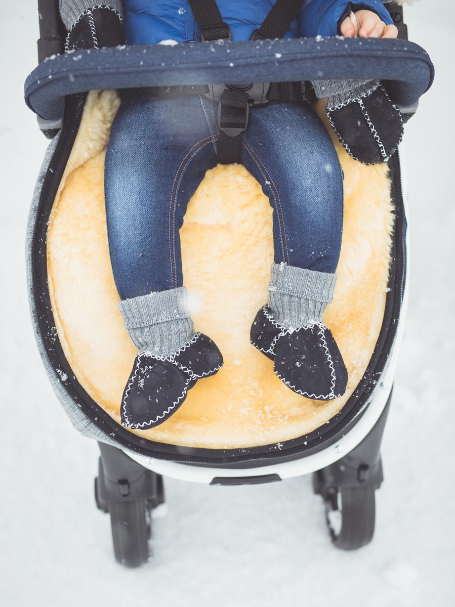 Babyslofjes 100% lamsleer - Bruin - Maat 21/22 - Fillikid