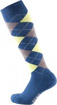 Pfiff sokken - Ruitersokken Donkerblauw - Groen - Sportsokken - Paardrijden - Unisex sokken - Kniesokken - Maat 37-39