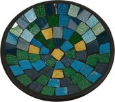 Schaal mozaiek blauw groen goud S