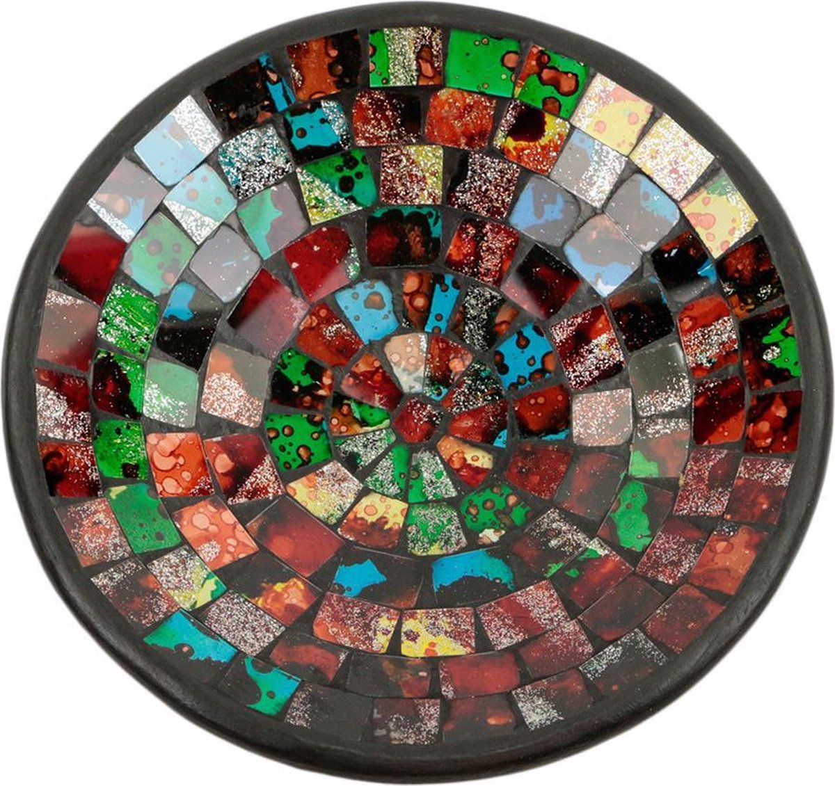 Schaal mozaiek regenboog mix S