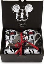 Disney Egan Cadeauset 2 Bekers met Boodschappentas Mickey & Minnie Mouse
