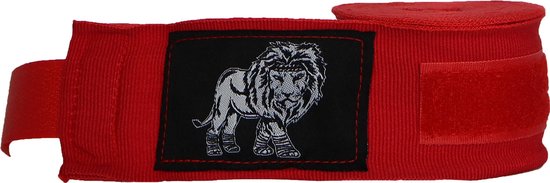 ORCQ Lion boxing handwraps- Boks Wraps - Boksbandages - Kickboks bandage - Paar - 450cm Rood