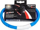 Hondenhalsband - LED halsband - Kleur: Blauw - Afmeting: 20-75cm