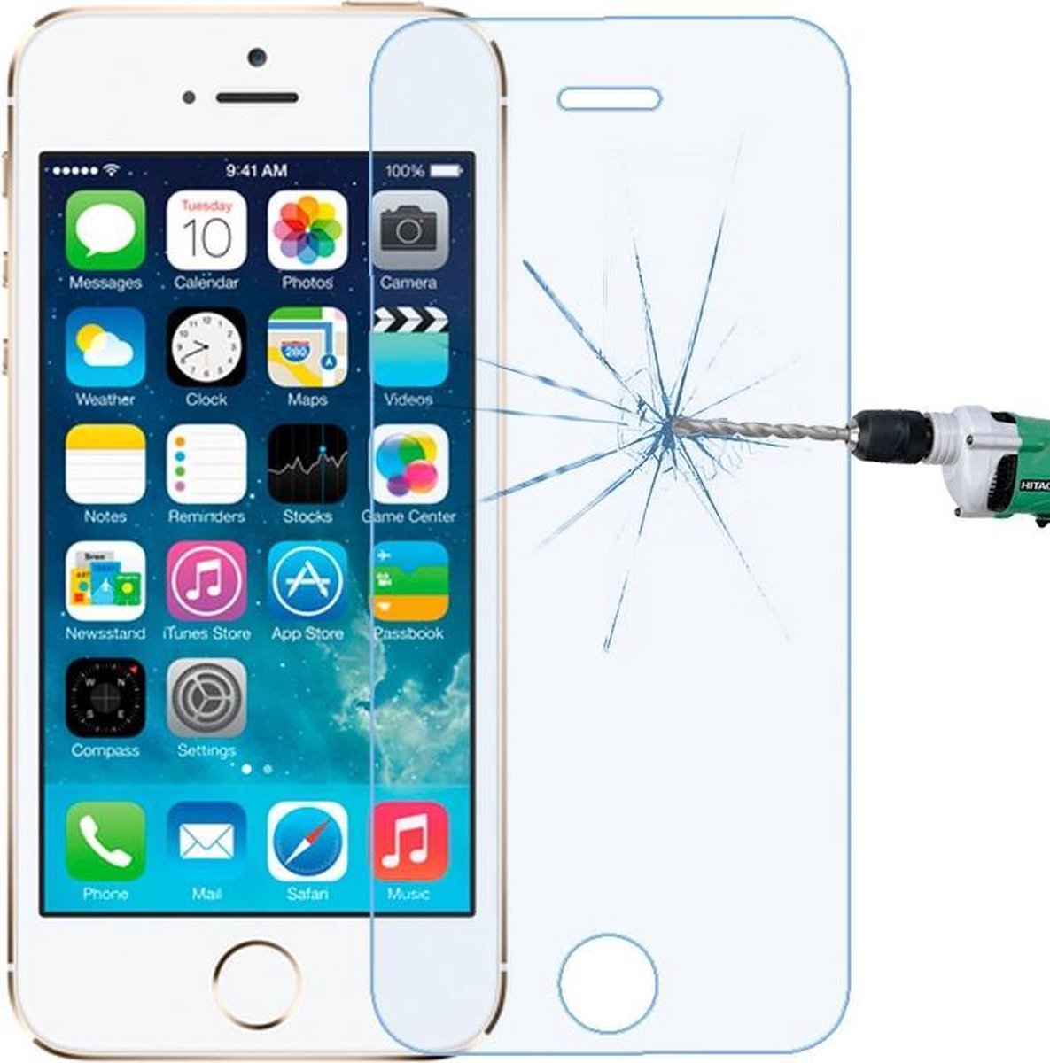 9H Glas Screenprotector Bescherm-Folie voor iPhone 5 - 5S - SE