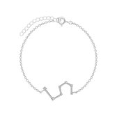 Joy|S - Zilveren sterrenbeeld armband Leo Leeuw met zirkonia