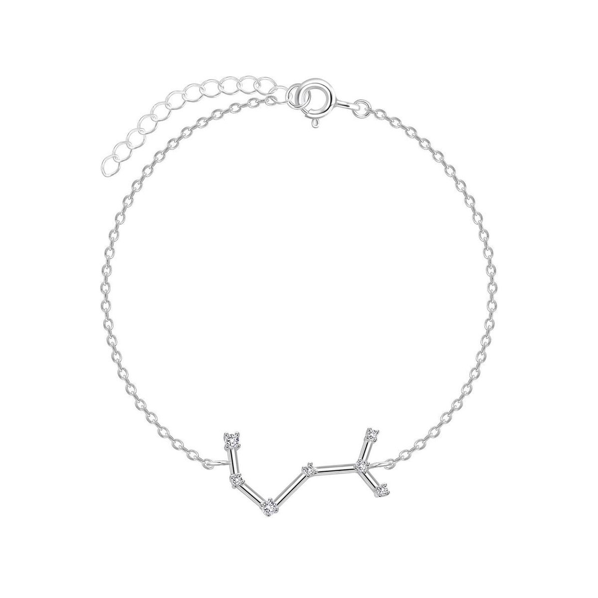 Joy|S - Zilveren sterrenbeeld armband Scorpio Schorpioen met zirkonia