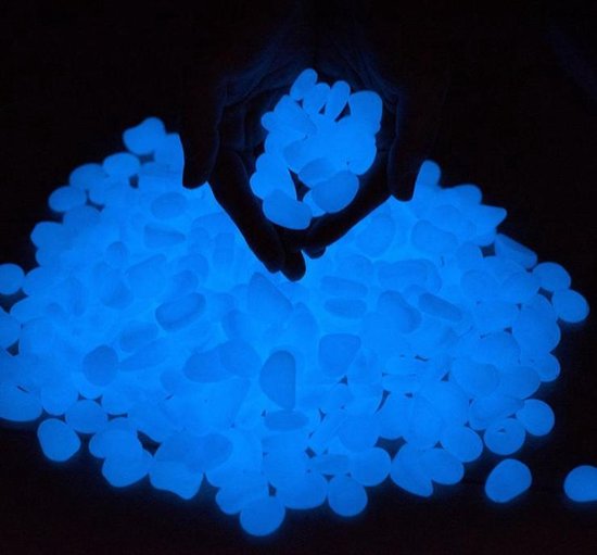 Glow in the dark stenen - Aquariumdecoratie - Bodembedekker - Tuindecoratie - Zak 100 stuks