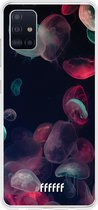 Samsung Galaxy A51 Hoesje Transparant TPU Case - Jellyfish Bloom #ffffff