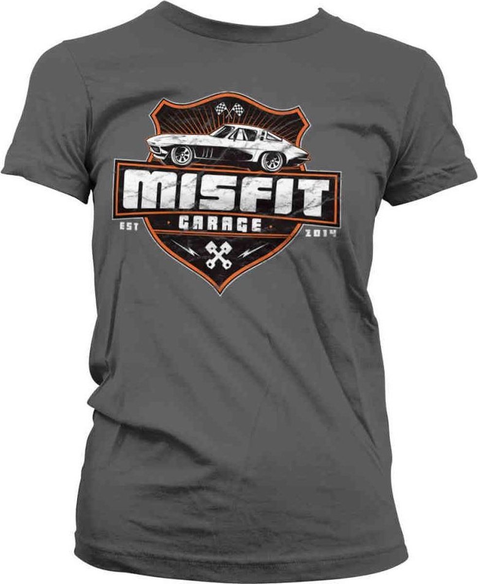 Misfit Garage Dames Tshirt -S- Vette Grijs