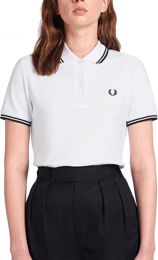 bol.com | Fred Perry - Twin Tipped Shirt - Wit - Dames - maat 40