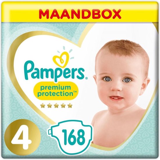 Pampers Premium Protection Luiers - Maat 4 - 168 Stuks