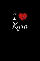 I love Kyra: Notebook / Journal / Diary - 6 x 9 inches (15,24 x 22,86 cm), 150 pages. For everyone who's in love with Kyra.