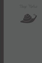 Deep Notes: small lined Snail Notebook / Travel Journal to write in (6'' x 9'') 120 pages