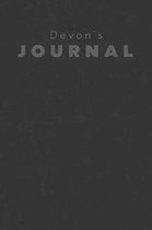 Devon's Journal: Manly Personalized Diary / Notebook / Journal/ Greetings / Appreciation Quote Gift (6 x 9 - 110 Blank Lined Pages)