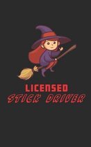 Licensed Stick Driver: Notebook, 120 pages, 5x8", dot grid