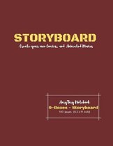 Storyboard - Create your own Comic and Animated Movies - 9 Boxes - Storyboard - AmyTmy Notebook - 100 pages - 8.5 x 11 inch - Matte Cover