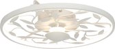 QAZQA bota - Art Deco Dimbare LED Plafondlamp met Dimmer - 1 lichts - Ø 485 mm - Wit - Woonkamer | Slaapkamer | Keuken