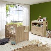 Olja babykamer set, ledikant en commode met plank eiken decor. | bol.com
