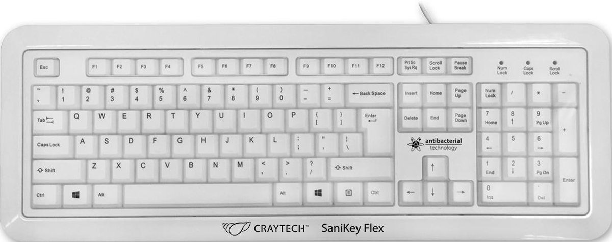 Craytech SaniKey Flex Medisch Toetsenbord Qwerty