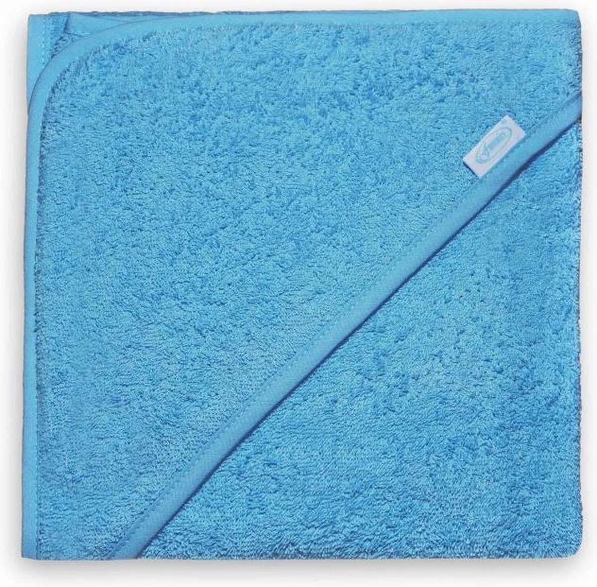 Badcape / omslagdoek Funnies (aqua)blauw  80x80cm