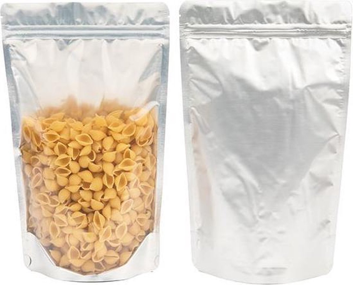Stazakken Transparant/Zilver 17x9x28,5cm 340 gram (100 stuks)