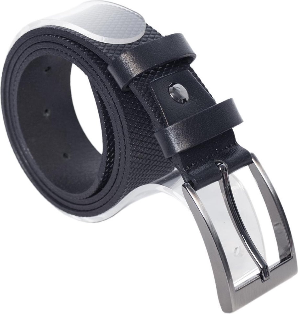 Arrigo Riemen - Riem Heren - Riem Dames - 3.5 cm - Leer - Donkerblauw - Taille maat: 105 cm