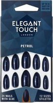 Elegant Touch Polish Colour Nails Petrol - Press on nails - Plaknagels - Nepnagels - 24 stuks - Beste Kwaliteit