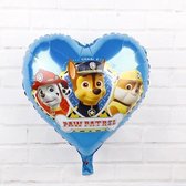 Paw patrol ballon hartvormig