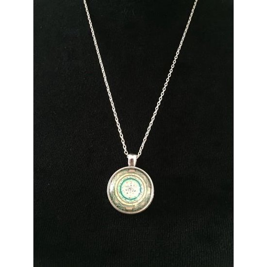 Boeddhistische Sri Yantra halsketting, yoga meditatie hanger