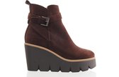 MAURY plateau boot met rits - bruin - maat 36