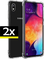 Samsung Galaxy A10e Hoesje Transparant Case Hoes Shock Cover - 2 Stuks