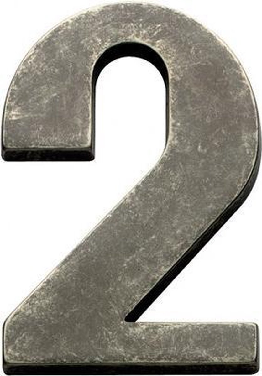 Intersteel Intersteel Huisnummer 2 oud grijs