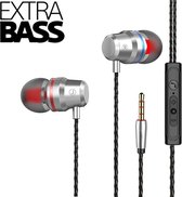 DrPhone SoundLUX® In-Ear Bekabelde Oordoppen met Jack Aansluiting – Earbuds – Hoge BASS – Hi-Res – Zilvergrijs