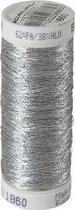 metallic 30 borduurgaren zilver - klosje 100 m - embroidery thread col 1890 - garen modinetje - ook geschikt als naaigaren