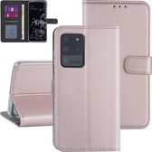 Samsung Galaxy S20 Ultra Book Case hoesje - Rose Gold - Kaarthouder