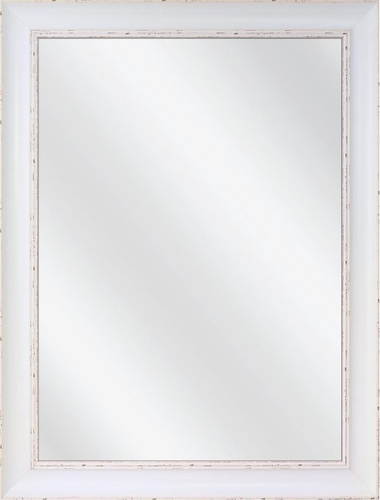 Spiegel met Lijst - Creme - 31 x 31 cm - Sierlijk