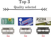TOP 3 double edge blades Derby Astra Supermax scheermesjes safety razor shavette