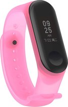 Siliconen Sportbandje - Xiaomi Mi Band 3 & 4 - Jelly Pink