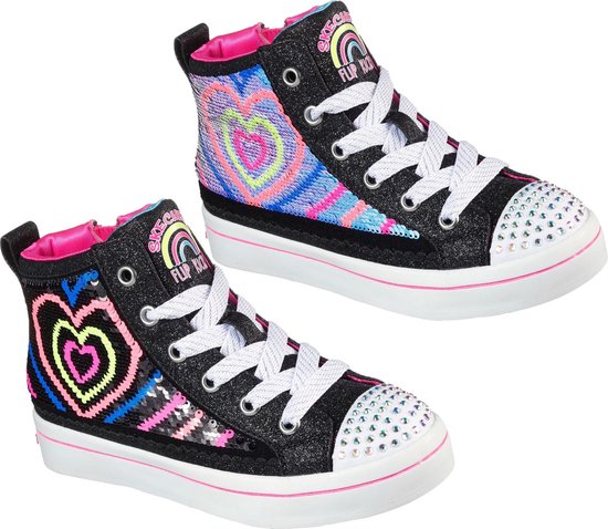 Skechers De Skechers Twi-Lites 2.0 Sneakers - Maat 30 - Meisjes -  zwart,wit,roze,blauw | bol.com