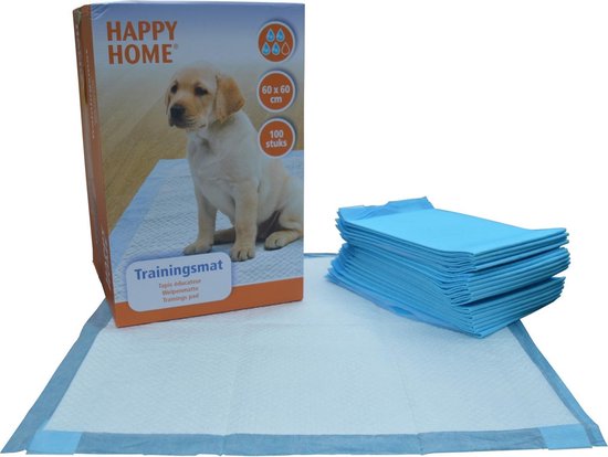 Tapis d'entraînement Happy Home - Toilette - 100 pièces - 60X60 cm