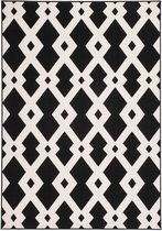 Lalee laagpolig vloerkleed met geometrischem Design 200 x 290 Zwart / Wit