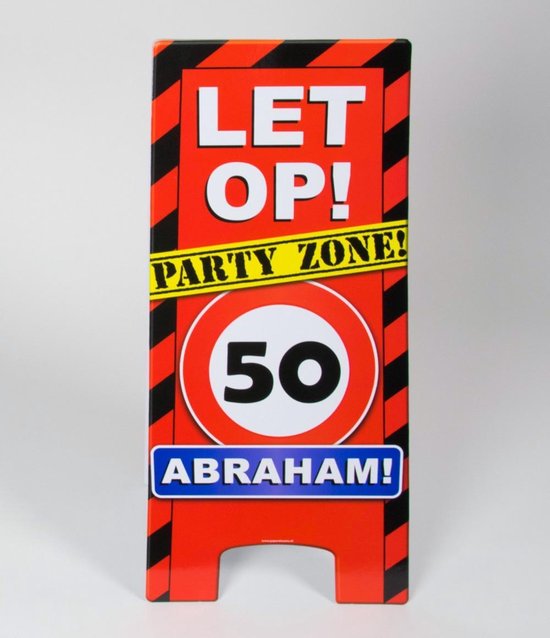 Paperdreams - Warning sign - 50 Jaar - Abraham